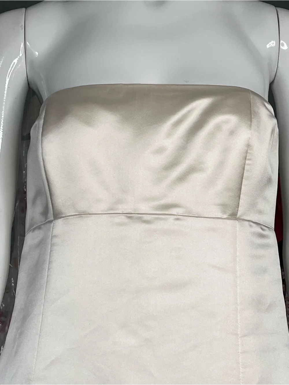 J.CREW Vivian Strapless Ivory 100% Silk Satin Wedding Bridal Gown Size 10